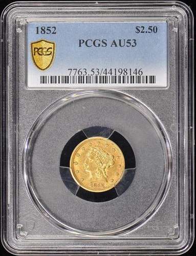 1852 $2.50 Liberty Head Quarter Eagle PCGS AU53