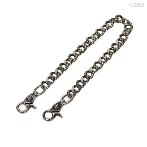 Chrome Hearts Diamond Sterling Wallet Chain 1.75tdw 7.6oz