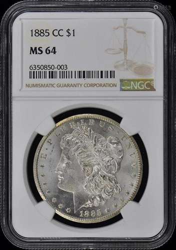 1885-CC Morgan Dollar S$1 NGC MS64