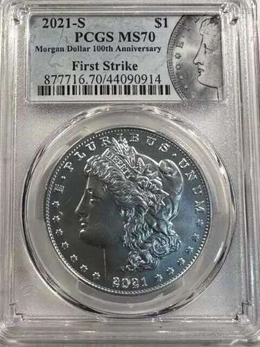 2021 S Morgan Silver Dollar PCGS MS-70 First Strike W/OGP