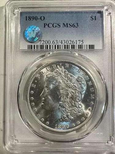 1890 O Morgan Silver Dollar PCGS MS-63 Sight White