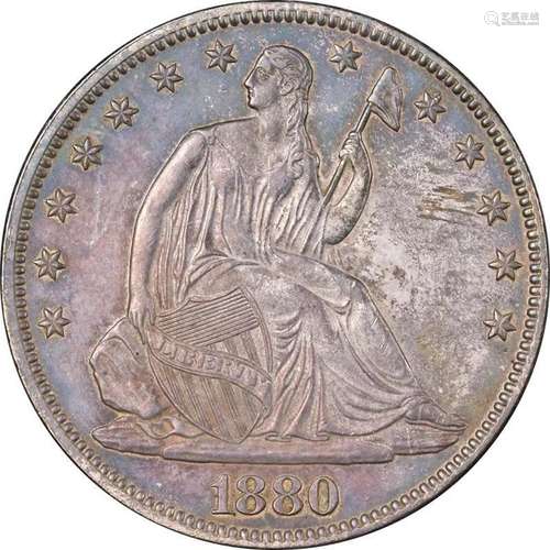 1880 Seated Half Dollar Nice BU+ Key Date Nice Eye Appeal St...