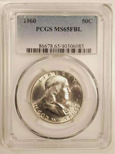 1960 P Franklin Half Dollar PCGS MS-65 FBL