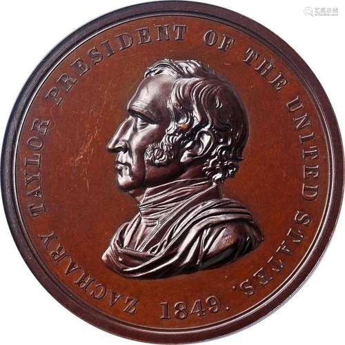 1849-Dated Zachary Taylor - Indian Peace Medal Second Revers...