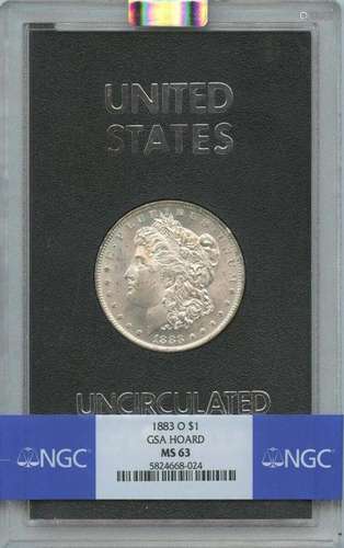 1883-O Morgan Dollar GSA HOARD S$1 NGC MS63