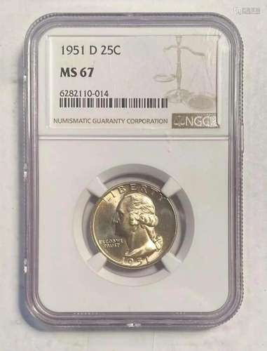 1951 D Quarter NGC MS-67