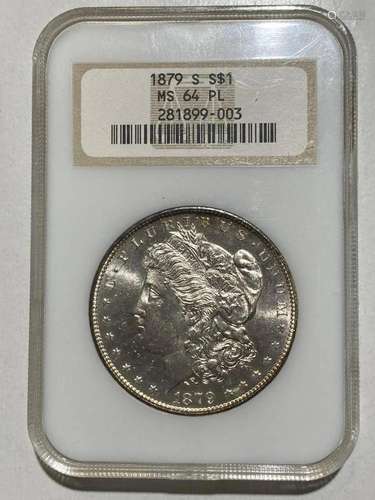 1879 S Morgan Dollar NGC MS-64 PL