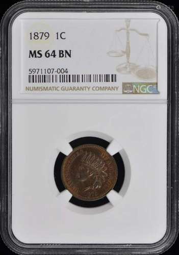 1879 Bronze Indian Cent 1C NGC MS64BN