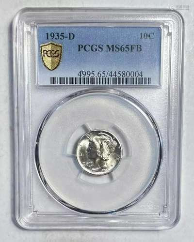 1935 D Mercury Dime PCGS MS-65 FB