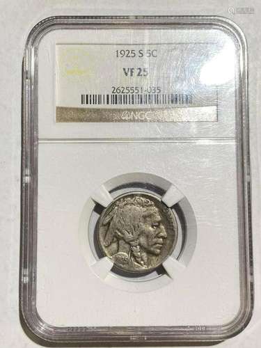 1925 S Indian Buffalo NGC VF-25