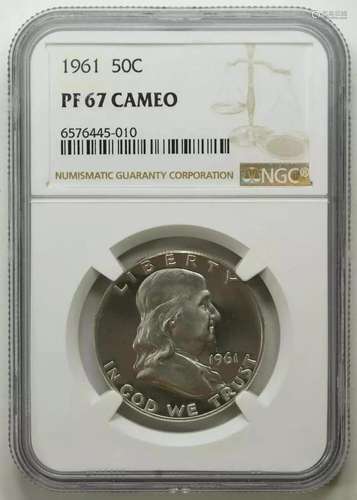 1961 PROOF FRANKLIN HALF DOLLAR 50C SILVER NGC CERTIFIED PF ...