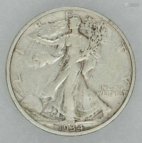 1934 S WALKING LIBERTY HALF DOLLAR 50C SILVER XF EXTRA FINE ...