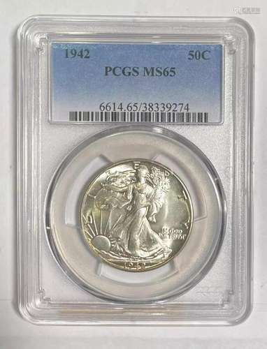 1942 P PCGS MS-65 Half Dollars Liberty Walking