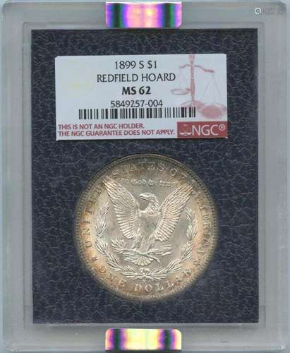 1899-S $1 Morgan Dollar Redfield Hoard NGC MS62