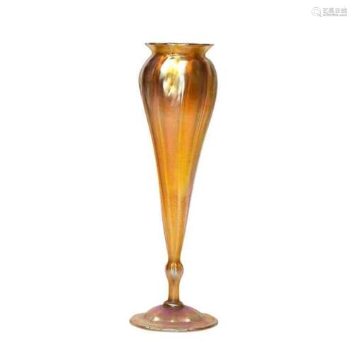 Tiffany Gold Favrile Glass Vase