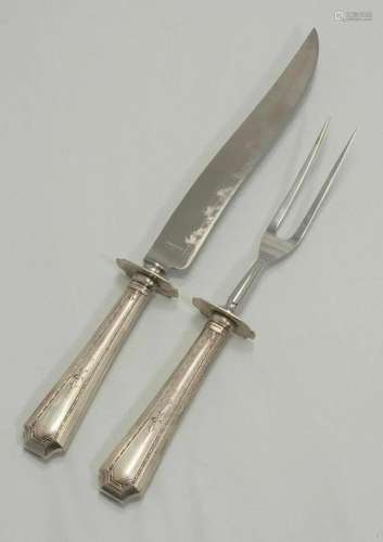 Colfax by Durgin-Gorham Sterling Silver Roast Carving Set K ...