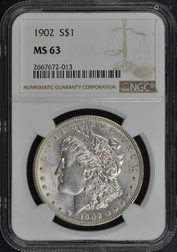 1902 Morgan Dollar S$1 NGC MS63