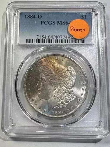 1884 O Morgan Silver Dollar PCGS MS-64 Original Toning