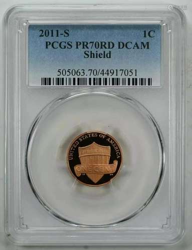 2011 S PROOF LINCOLN SHIELD CENT PENNY 1C PCGS PR 70 RED DCA...