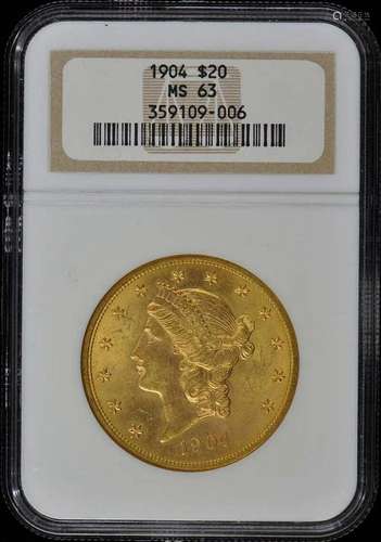 1904 Liberty Double Eagle Type 3 $20 NGC MS63