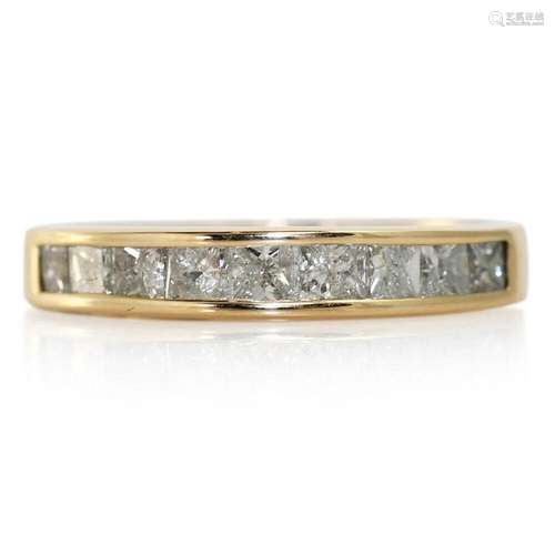 10K Yellow Gold Diamond Band Ring 1.00tdw 3g