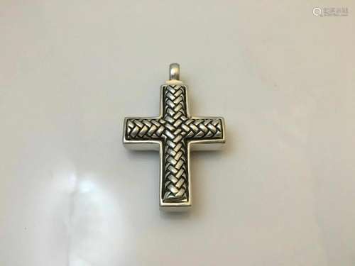 Designer Barry Kieselstein-Cord Sterling Silver Cross Pendan...