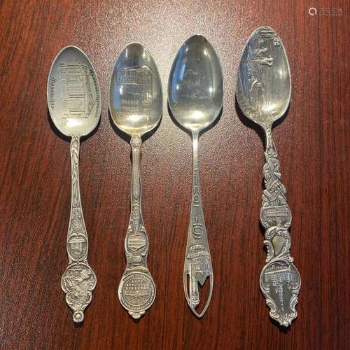 State Souvenir Spoons Sterling Silver 82.9 grams