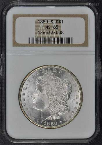 1880-S Morgan Dollar S$1 NGC MS65