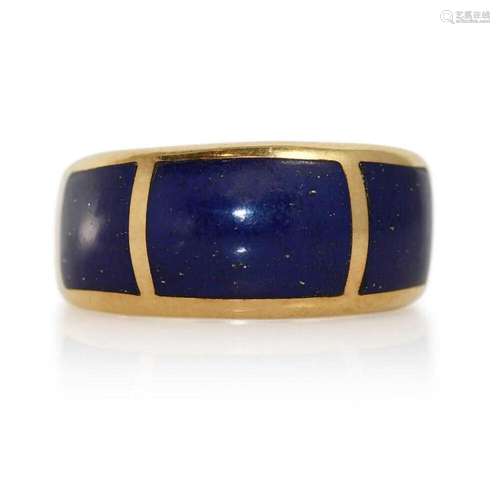 14K Yellow Gold Lapis Ring 8.2gr