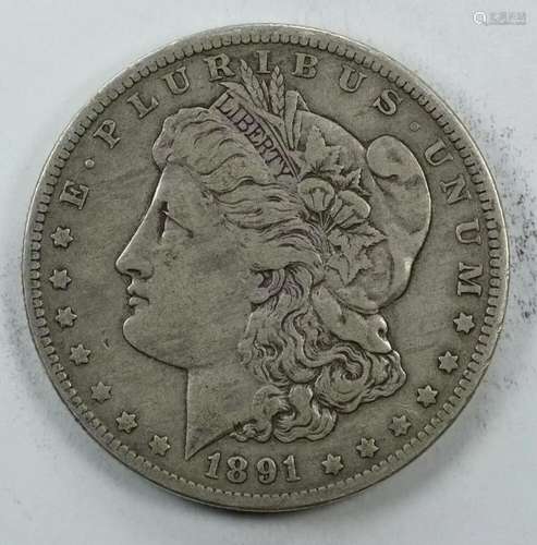 1891 O MORGAN SILVER DOLLAR $1 VF VERY FINE (6020)