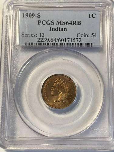 1909 S Indian Head PCGS MS-64 RB Indian