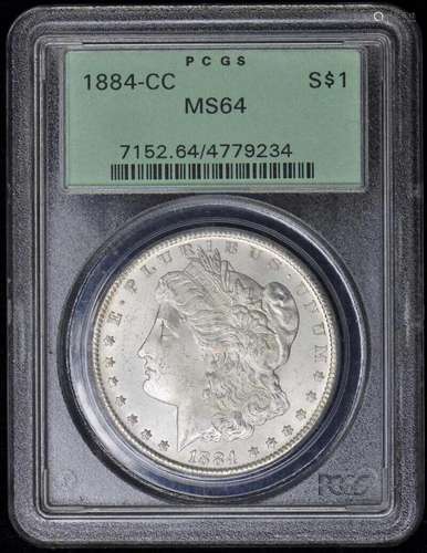 1884-CC $1 Morgan Dollar PCGS MS64