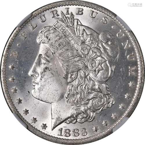 1883-O Morgan Silver Dollar NGC MS65 Blast White