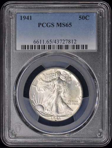 1941 50C Walking Liberty Half Dollar PCGS MS65