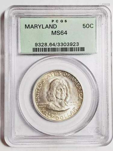 1934 P Classic Commemorative Maryland Tercentenary PCGS MS-6...