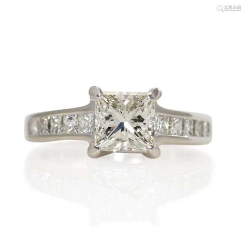 Ladies Platinum Diamond Ring 1.03ct GIA H/VSI 5.4g