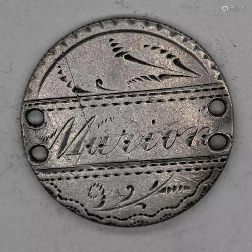 1877 SEATED LIBERTY DIME 10C SILVER - LOVE TOKEN "MARIO...