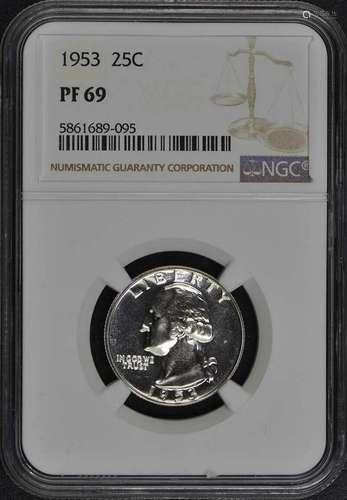 1953 Washington Quarter 25C NGC PR69