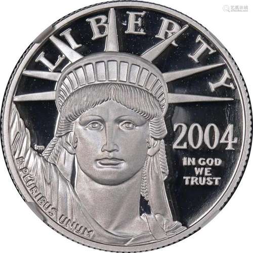 2004-W Platinum American Eagle $50 NGC PF69 Ultra Cameo Brow...