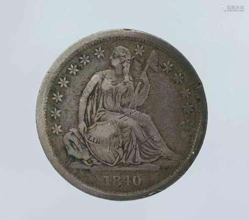 1840 O SEATED LIBERTY DIME 10C SILVER - F FINE (2043)