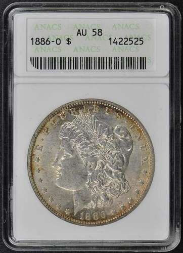 1886-O $1 Morgan Dollar Old Holder ANACS AU58