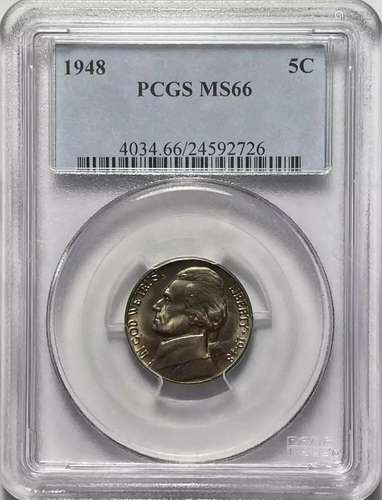 1948 P Nickel Jefferson PCGS MS-66