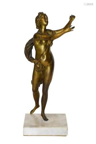 Art Nouveau Bronze Scultupre of Godess Dancing