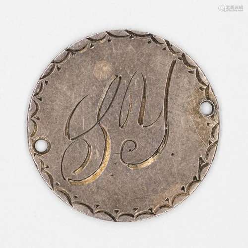 1854 SEATED LIBERTY HALF DIME H10C LOVE TOKEN "SY"...