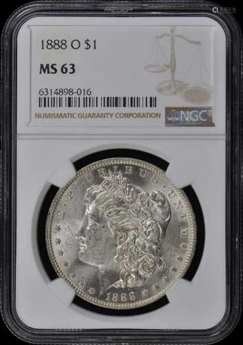 1888-O Morgan Dollar S$1 NGC MS63