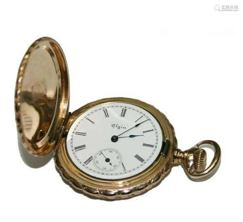 Muti-Tone Gold Elgin Antique Pocket Watch 1.5'' Diam...