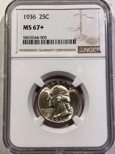 1936 P Washington Quarter NGC MS-67+ Fresh Coin!