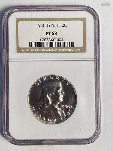 1956 P Franklin Half Dollar NGC PF-68