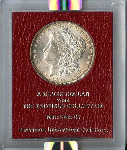 1897 $1 Redfield Hoard Morgan Dollar NGC MS62