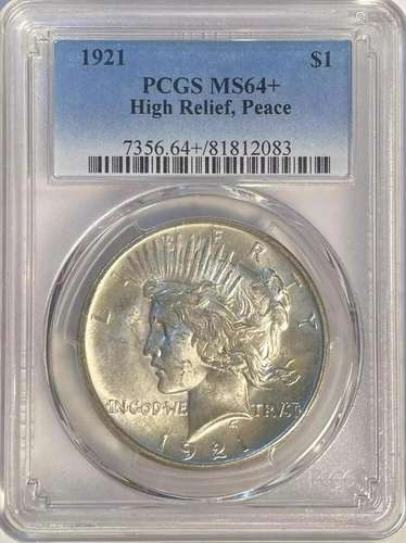 1921 P Peace Dollar PCGS MS-64+ Peace white